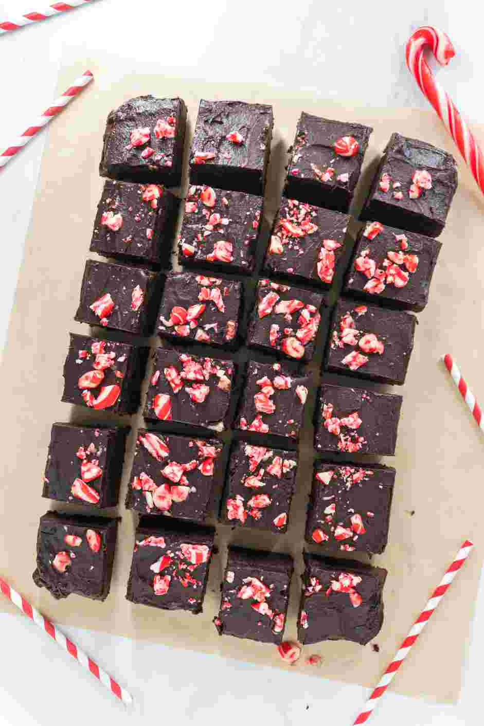 Peppermint Brownies Recipe: Garnish with extra crushed peppermint, if desired.