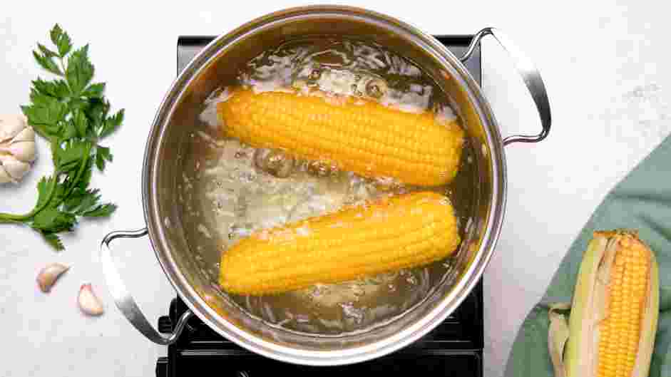 Corn Ribs Recipe: Bring a pot of water to a boil.