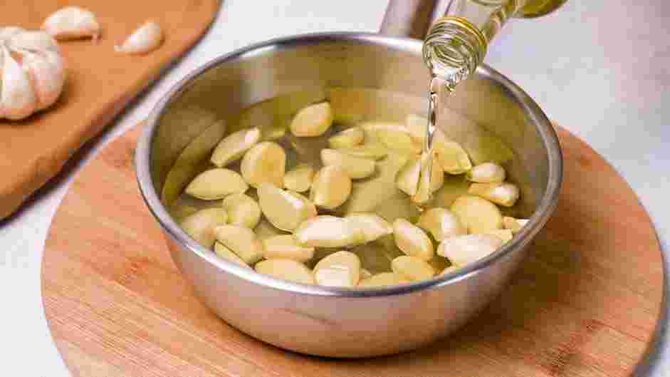 Garlic Confit - Two Ways Recipe: To cook in the oven, preheat the oven to 225&deg;F.