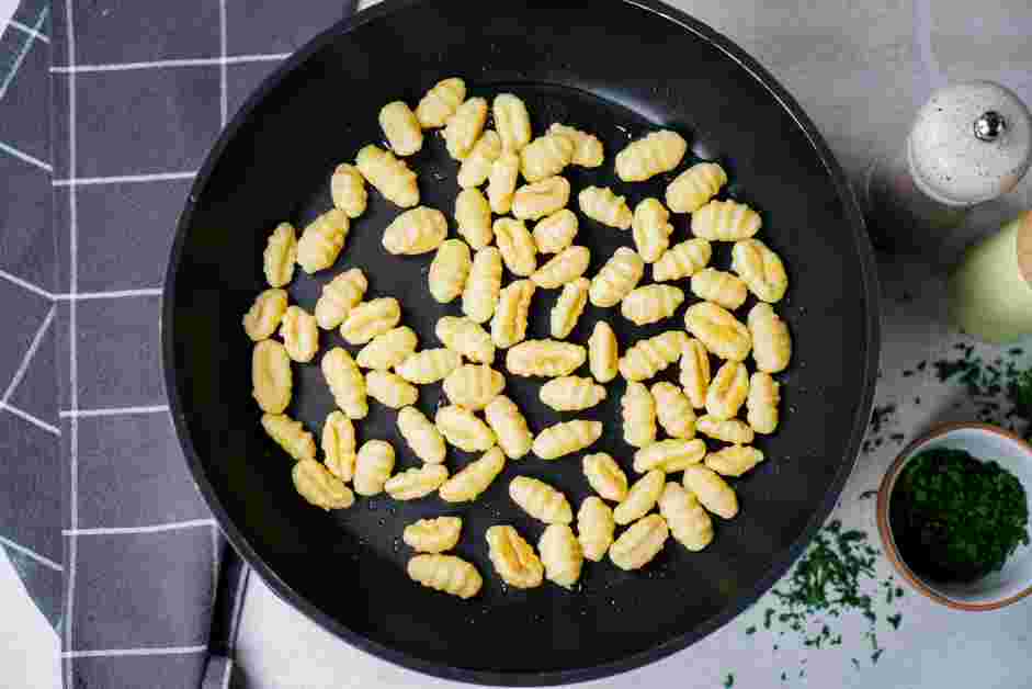 Potato Gnocchi with Butter and Herbs Recipe: Heat a non-stick saute pan until hot.