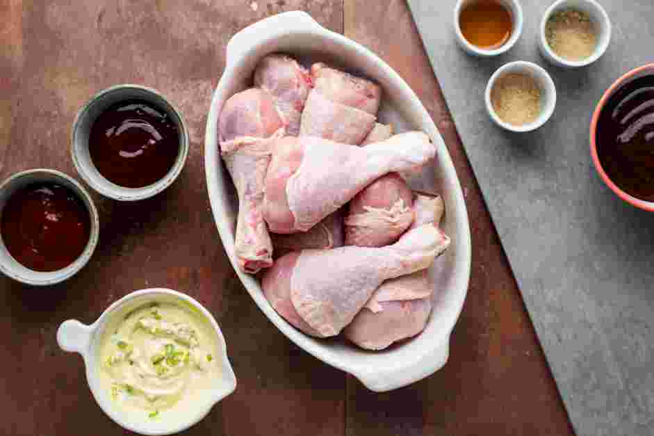 Instant Pot BBQ Chicken Recipe: Season the chicken with granulated garlic, onion powder, salt and pepper.