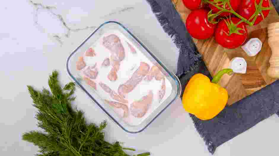 Buttermilk Chicken Tenders Recipe:
Place the chicken, buttermilk, and salt in a plastic zip-top bag or another airtight container.