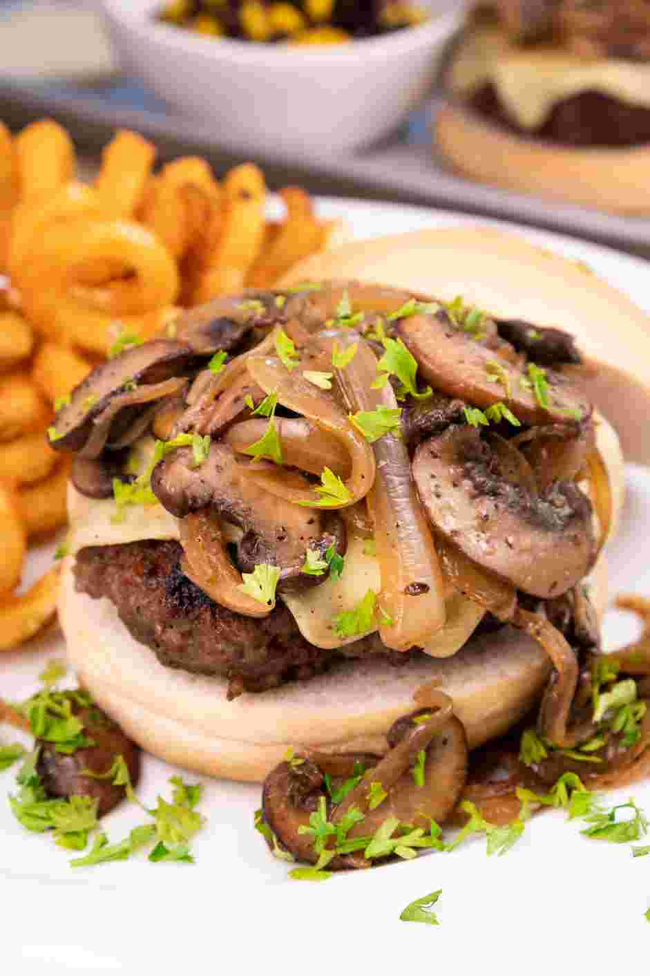 Mushroom Swiss Burger Recipe: Serve and enjoy!