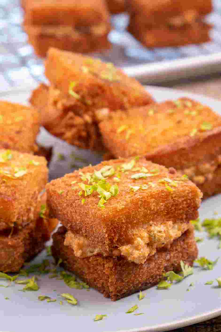 Shrimp Toast Recipe: Garnish with fresh parsley and serve with 