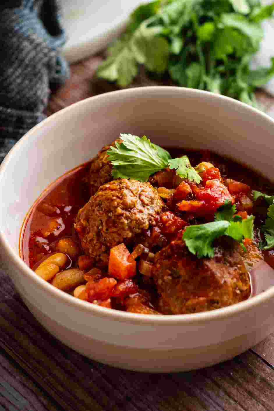 Mexican Meatball Soup (Albondigas) Recipe: Ladle the Mexican meatball soup into eight-ounce bowls and serve.