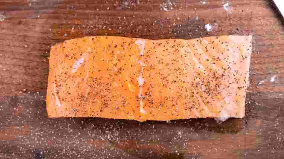 Salmon with Dill Sauce Recipe: Clean the salmon and pat dry on a paper towel.