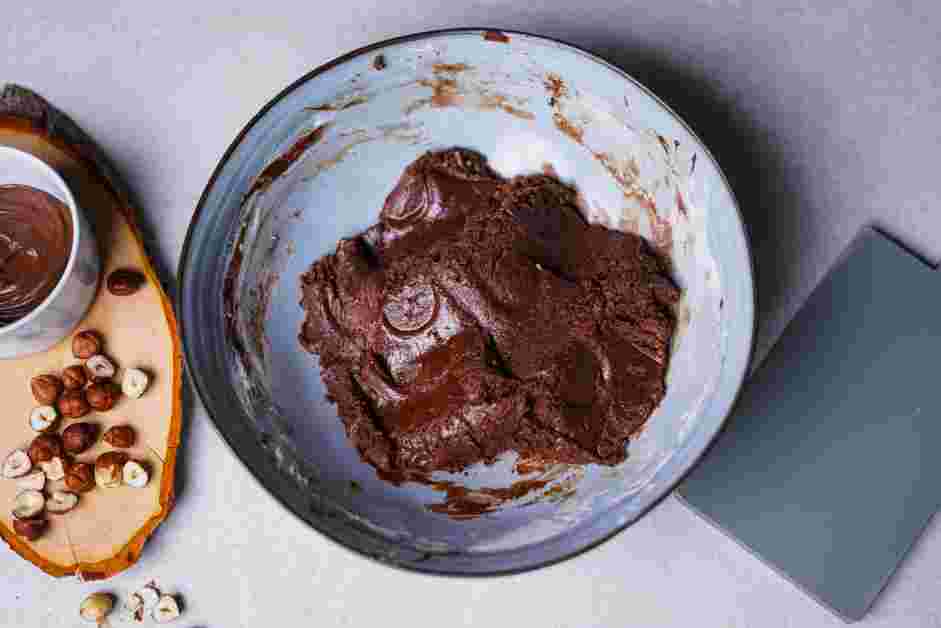 Nutella Cookies Recipe: Add the flour and salt.