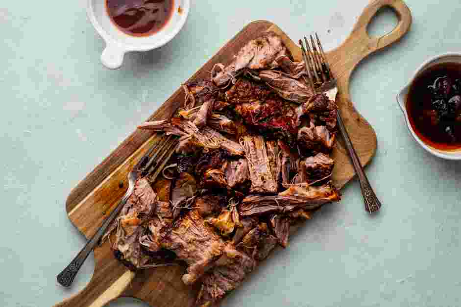 Brisket Tacos Recipe: Reserve the sauce on the bottom of the pan.