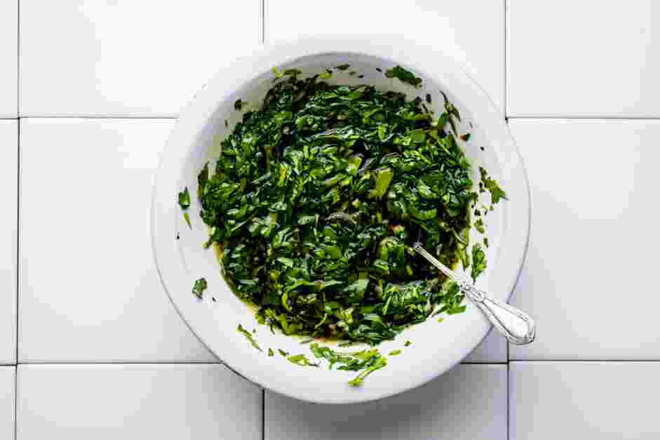 Cilantro Chimichurri Recipe: Taste to make sure the flavor is correct.