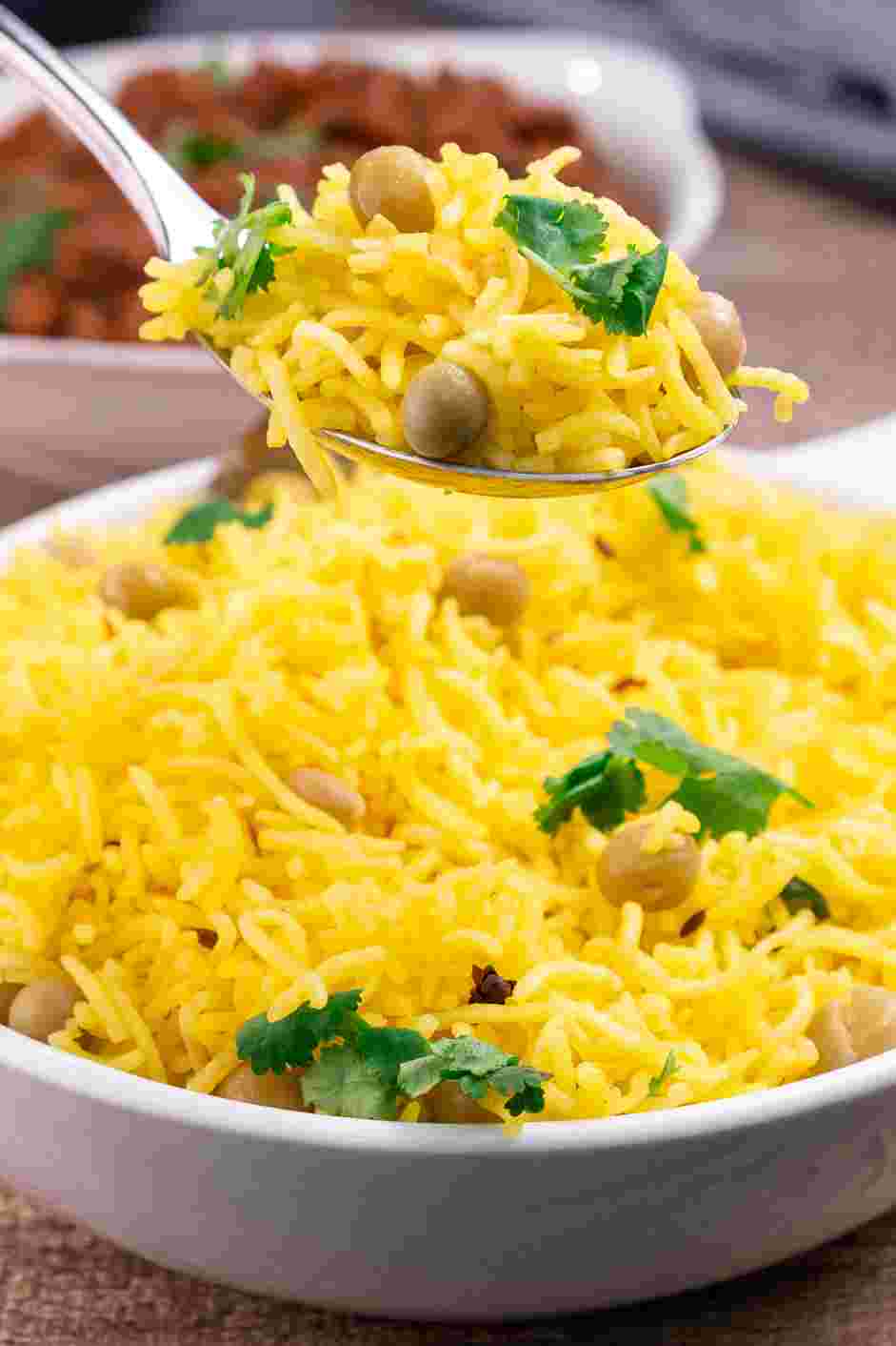 Indian Basmati Rice Recipe: Fluff and serve with curry, lentils, yogurt or pickles.