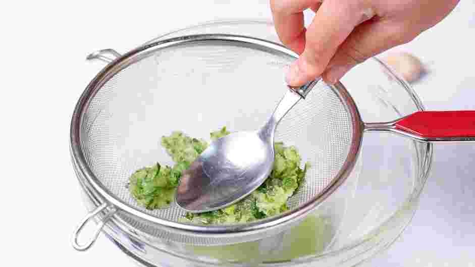 Vegan Tzatziki Recipe: Grate the cucumber using the fine side of a box grater.