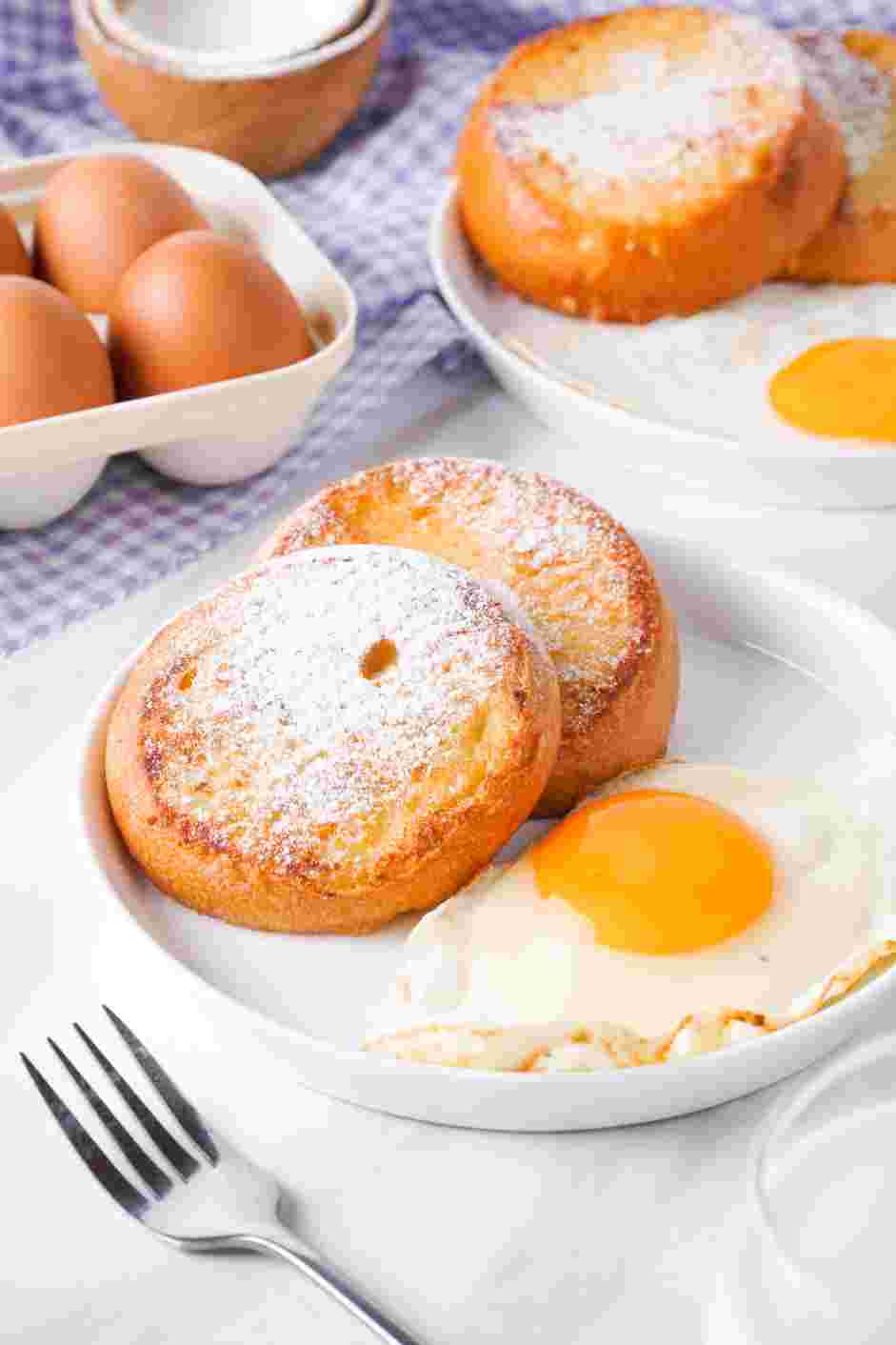 Brioche French Toast Recipe: Sprinkle powdered sugar, cinnamon sugar or ground nutmeg on brioche the brioche french toast.