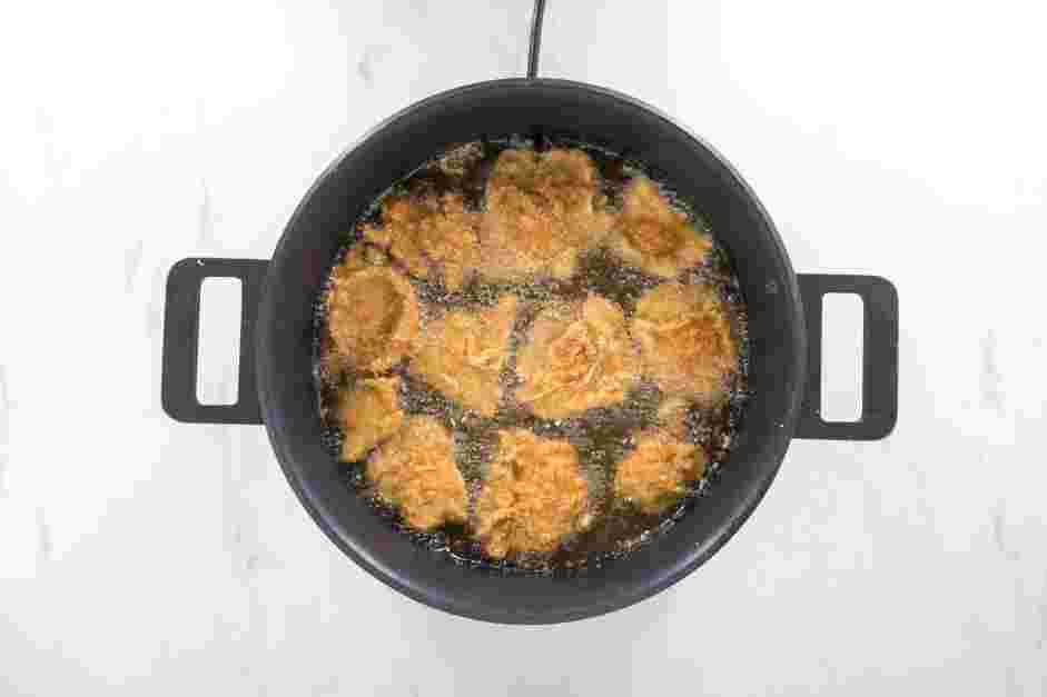 Fried Oyster Mushrooms Recipe: Fill a Dutch oven or a heavy-bottomed pot with 2-3 inches of oil.