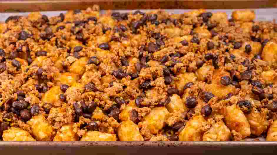 Totchos Recipe: Bake the totchos.