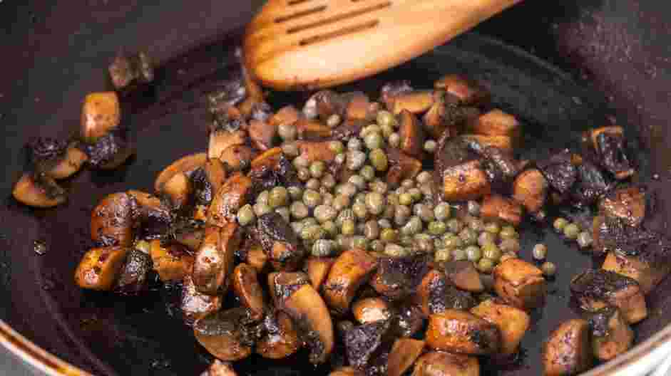 Veal Scallopini Recipe: Add the capers to the skillet and let cook for about 30 seconds.