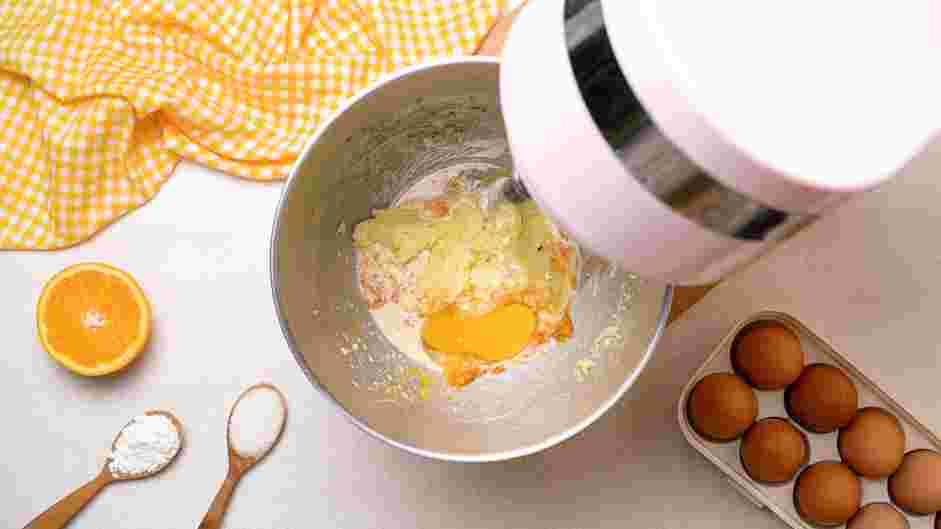 Funfetti Cookies Recipe: Add the vanilla extract, orange zest, milk and egg.