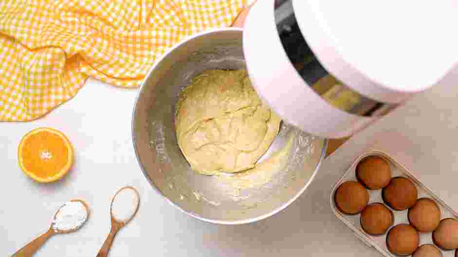 Funfetti Cookies Recipe: With the mixer running on low speed, add the dry ingredients in several small additions.