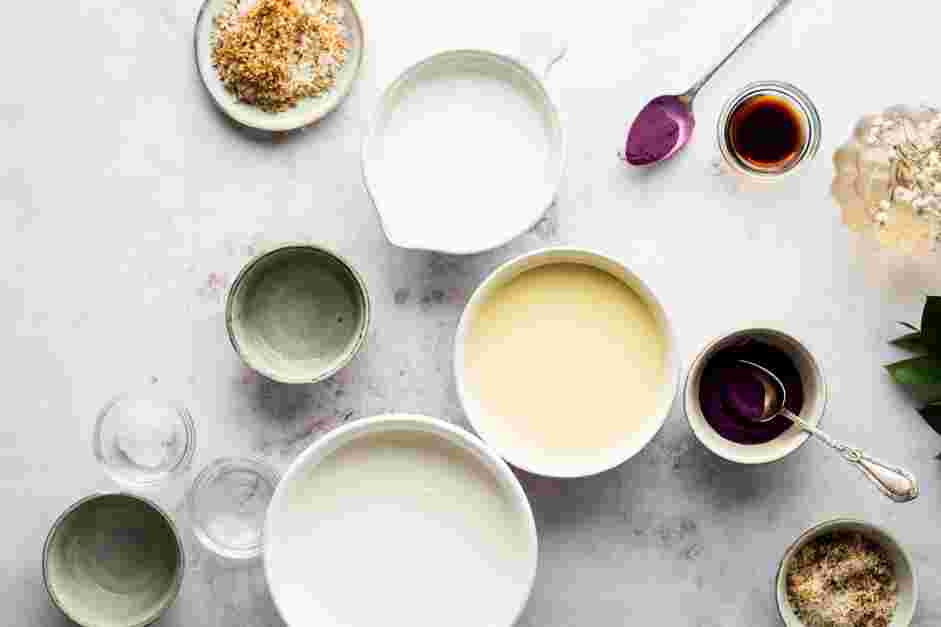 Ube Ice Cream Recipe: Place a 9x5-inch loaf pan in the freezer.