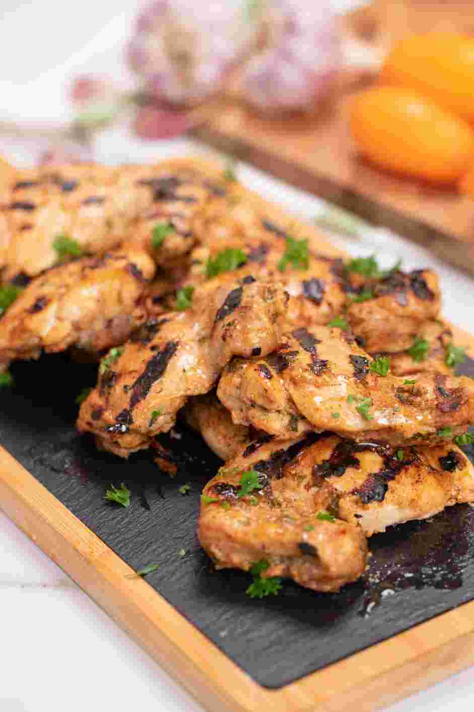 Greek Chicken Thighs Recipe: Garnish with fresh cilantro and serve.