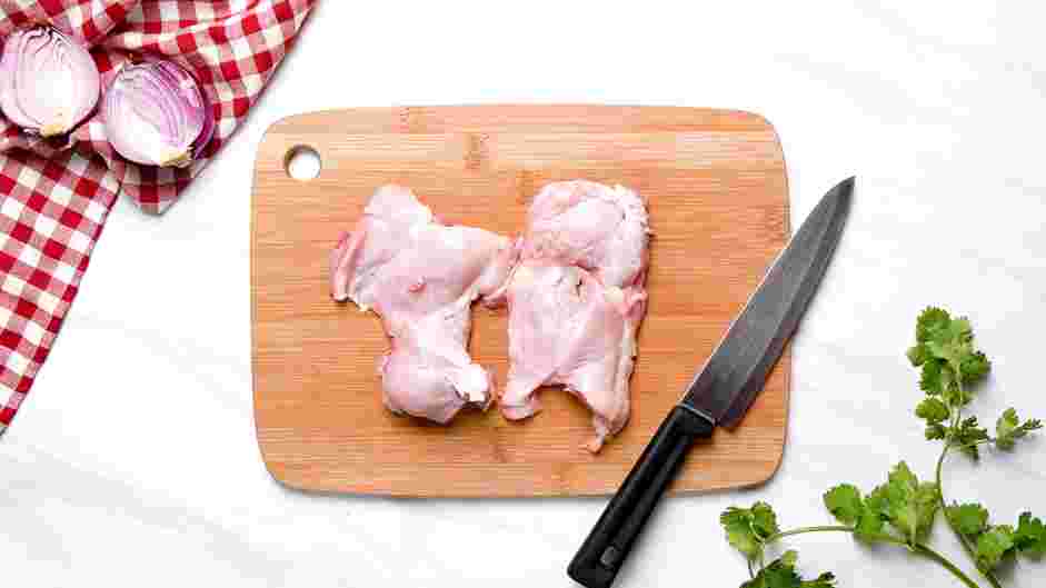 Chicken Pakora Recipe: Prepare the chicken.