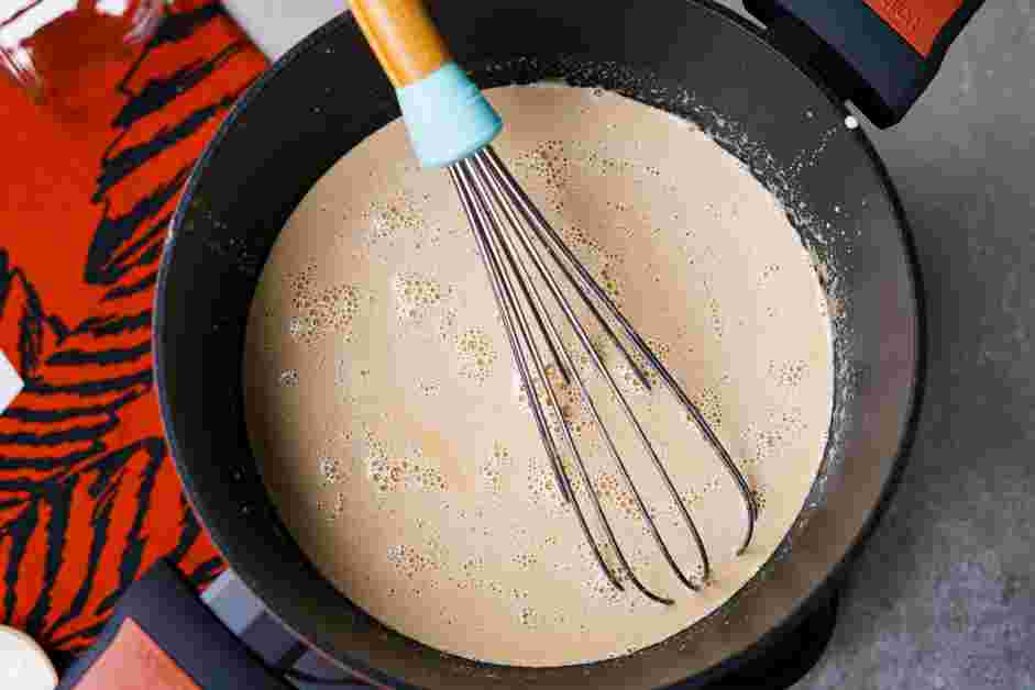 Budino Recipe: Transfer the cornstarch mixture into the pot with the remaining milk mixture.