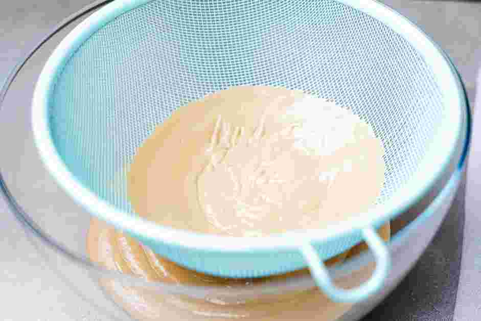 Budino Recipe: Pour the butterscotch custard through a fine mesh sieve to remove any lumps.