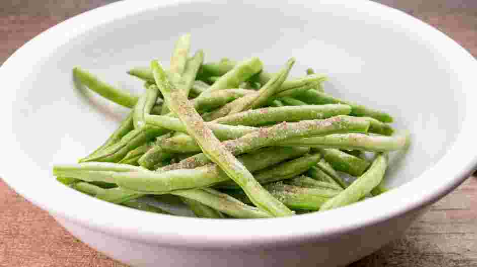 Air Fryer Green Beans Recipe: Preheat your air fryer to 400°F, if necessary.