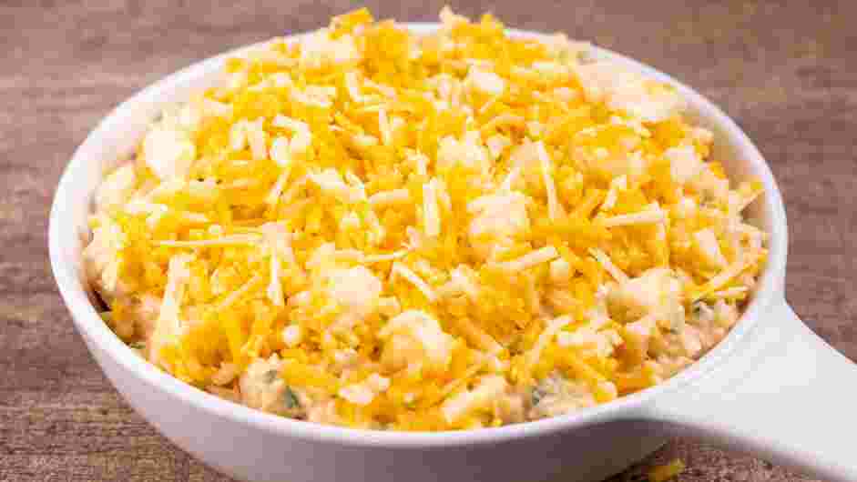 Shrimp and Crab Dip Recipe: To serve hot, preheat the oven to 350&deg;F.