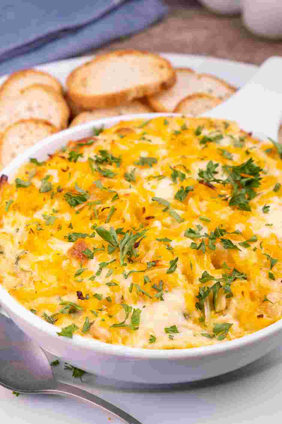 Shrimp and Crab Dip Recipe: Bake for 10 minutes or until golden brown.