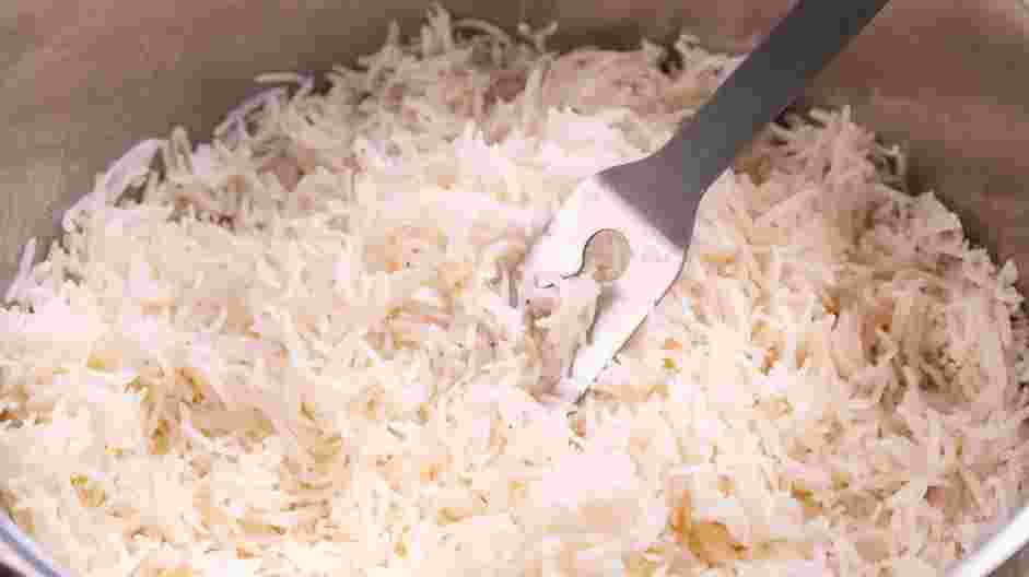 Curry Shrimp Recipe: Once the rice is cooked, remove the rice from the heat.