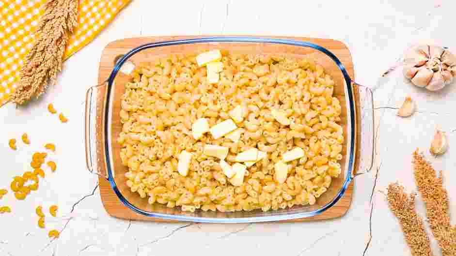 Gouda Mac and Cheese Recipe: Once the water comes to a boil, add the elbow macaroni to the water and cook, stirring occasionally, until al dente.