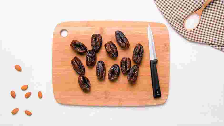 Stuffed Dates Recipe: Prepare the dates.