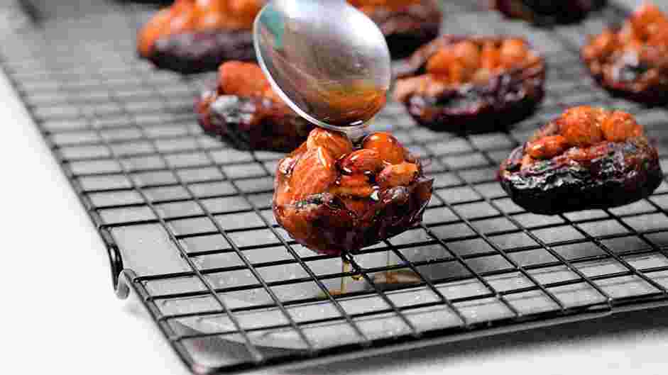 Stuffed Dates Recipe: Place the filled dates on a wire rack lined with a sheet pan.