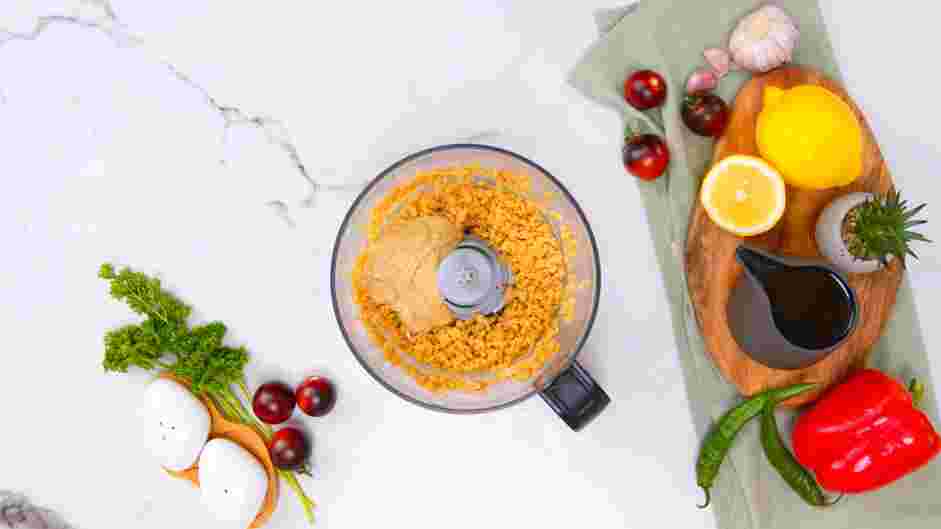 Spicy Hummus Recipe: Add the tahini and blend more.