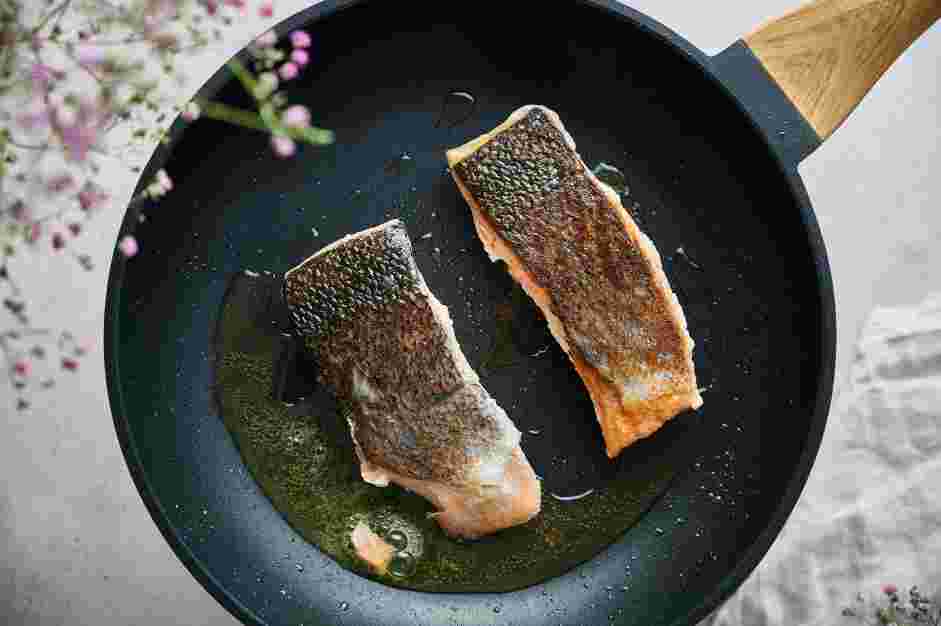 Sous Vide Salmon Recipe: Use a fish spatula to carefully flip the salmon over and cook about 30-45 seconds on the other side.