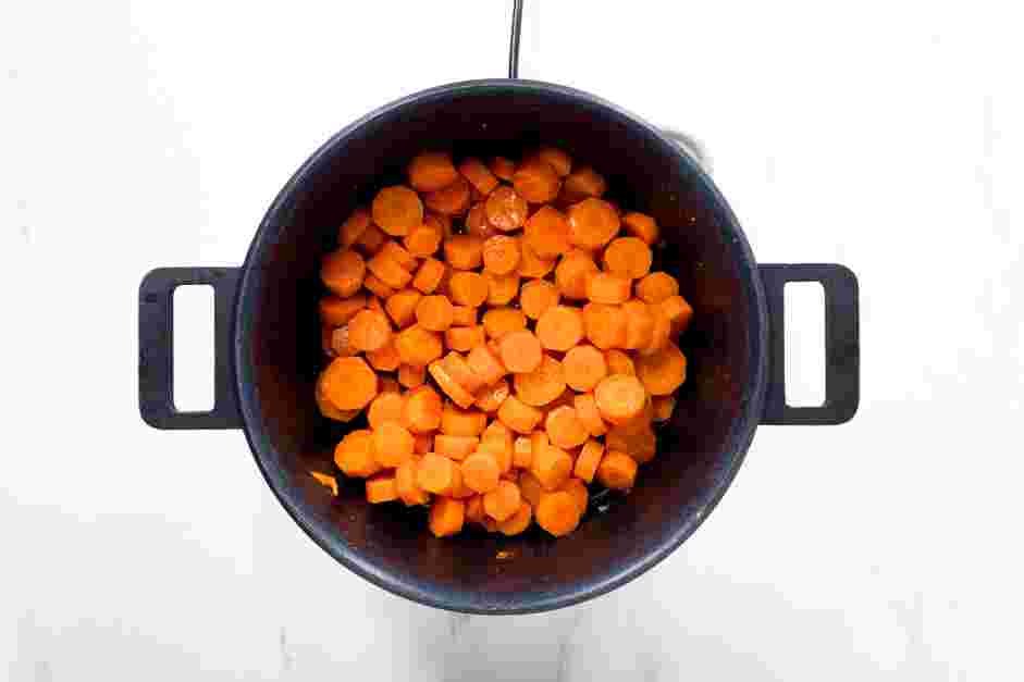 Candied Carrots Recipe: Drain off any extra water in the saucepan.