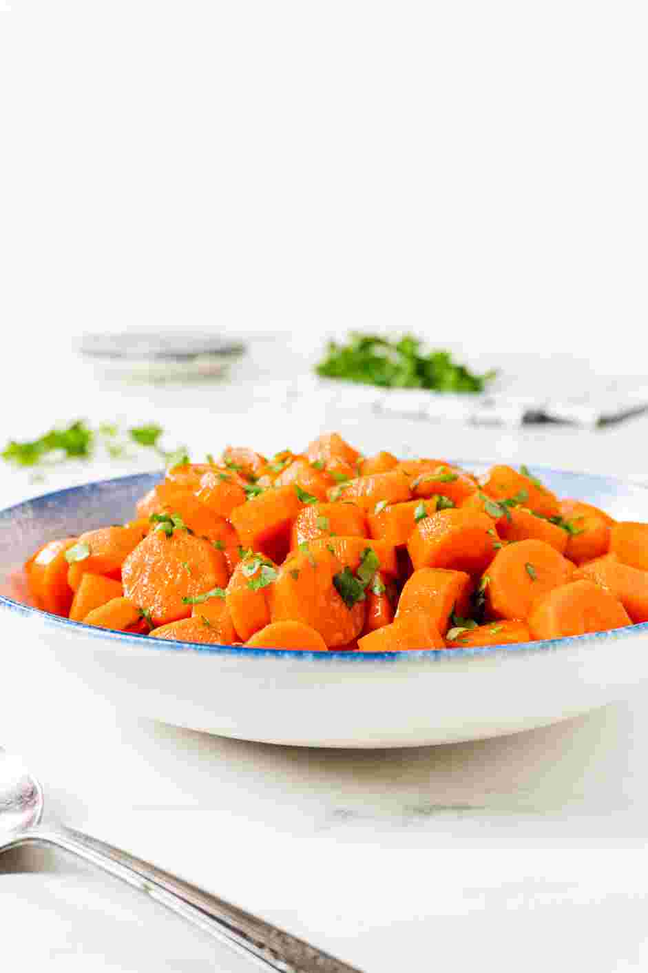 Candied Carrots Recipe: Serve garnished with finely chopped parsley.