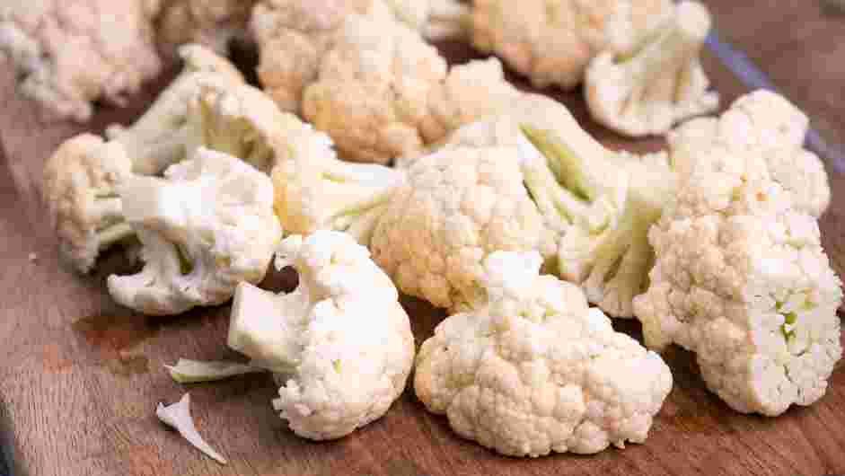 Cauliflower Au Gratin Recipe: Steam the cauliflower.