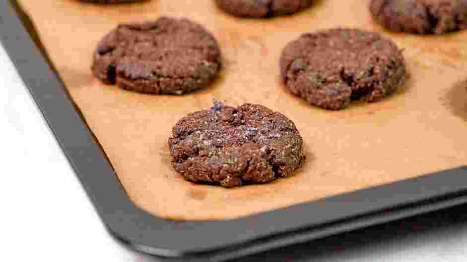 Dark Chocolate Chip Cookies Recipe: Bake for 10-12 minutes, until the edges look slightly crispy.