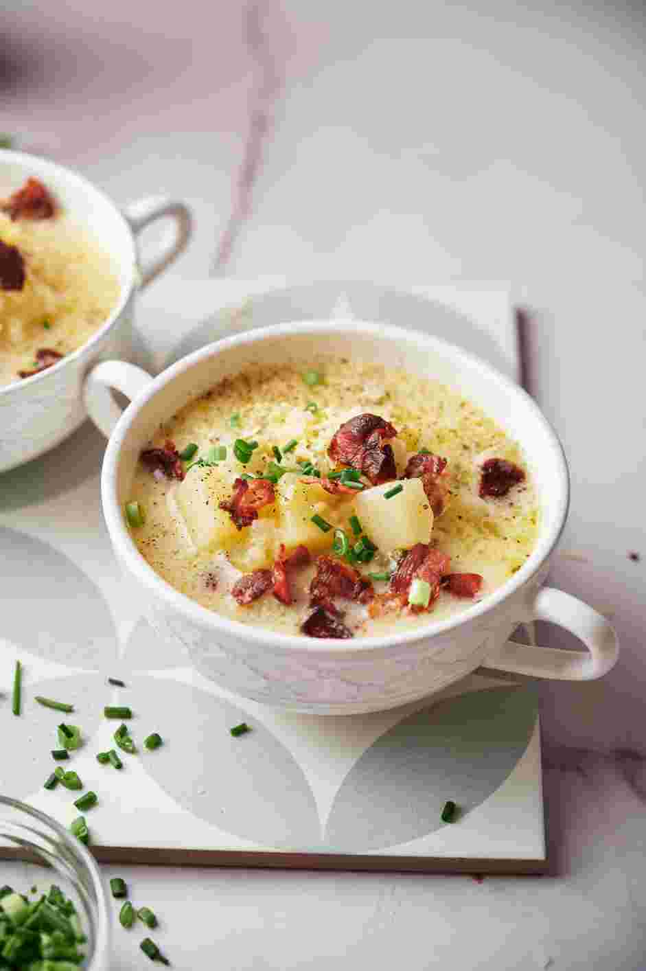 Instant Pot Potato Soup Recipe: Ladle the soup into bowls.