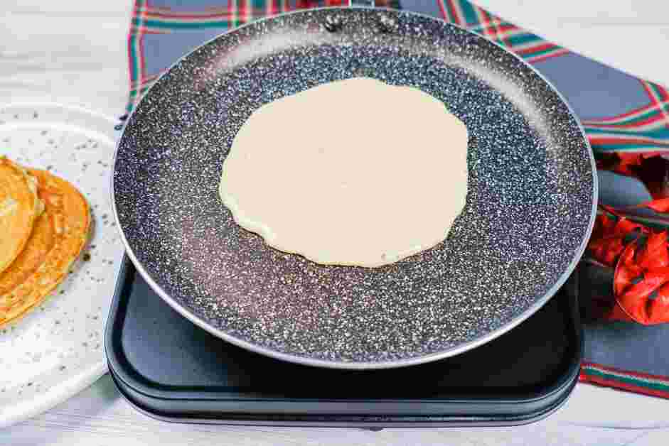 Hotcakes Recipe: Heat a large nonstick skillet or a nonstick griddle.