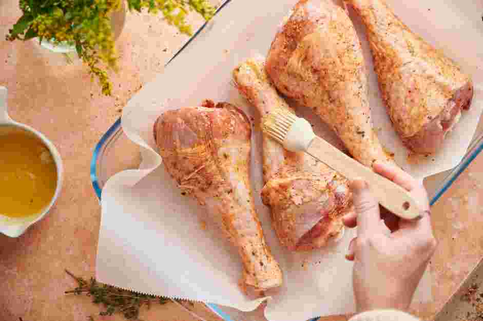 Turkey Legs Recipe: Preheat the oven to 350°F.