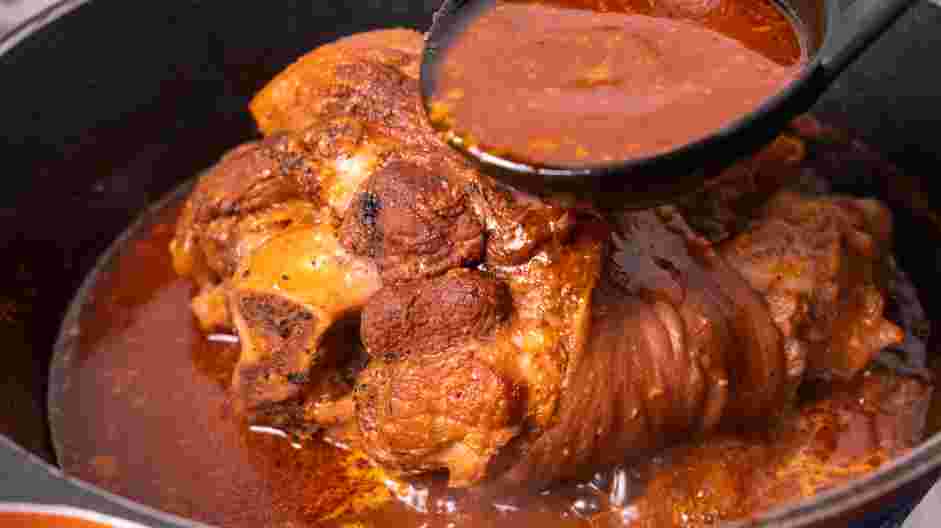 Pork Shank Recipe: Preheat the oven to 375°F.