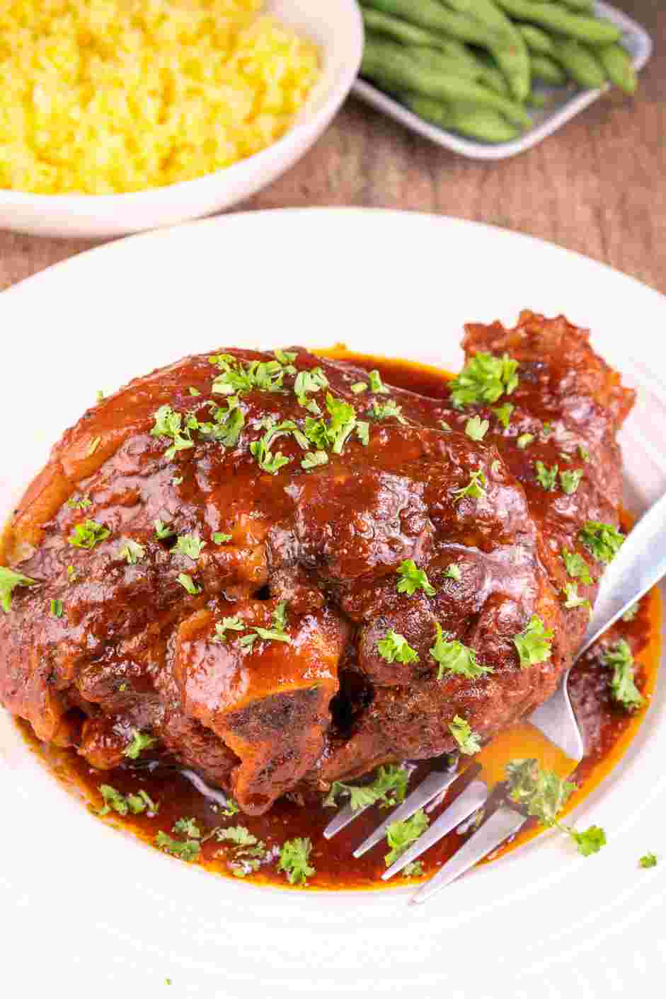 Pork Shank Recipe: Spoon the juices on top and enjoy!