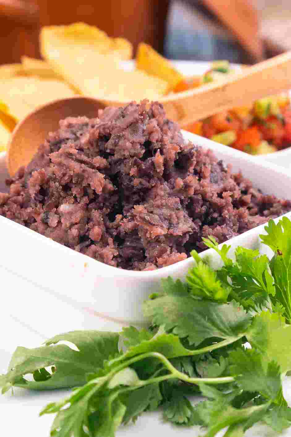 Refried Black Beans Recipe: Serve and enjoy!