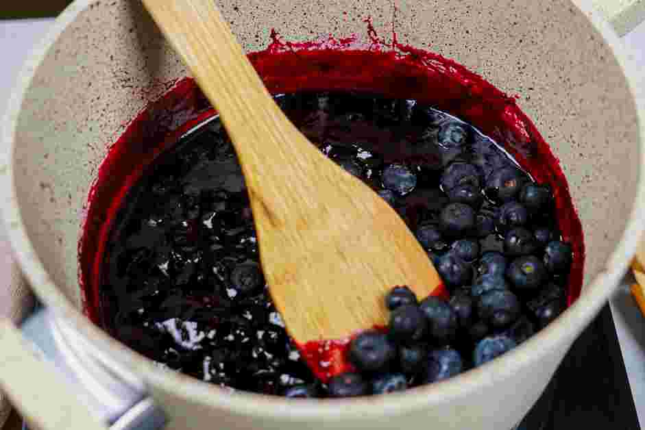 Blueberry Compote Recipe: Add the remaining &frac12; cup of blueberries to the compote and stir until well combined.