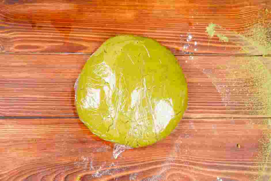 Matcha Cookies Recipe: Shape it into a flat disc.