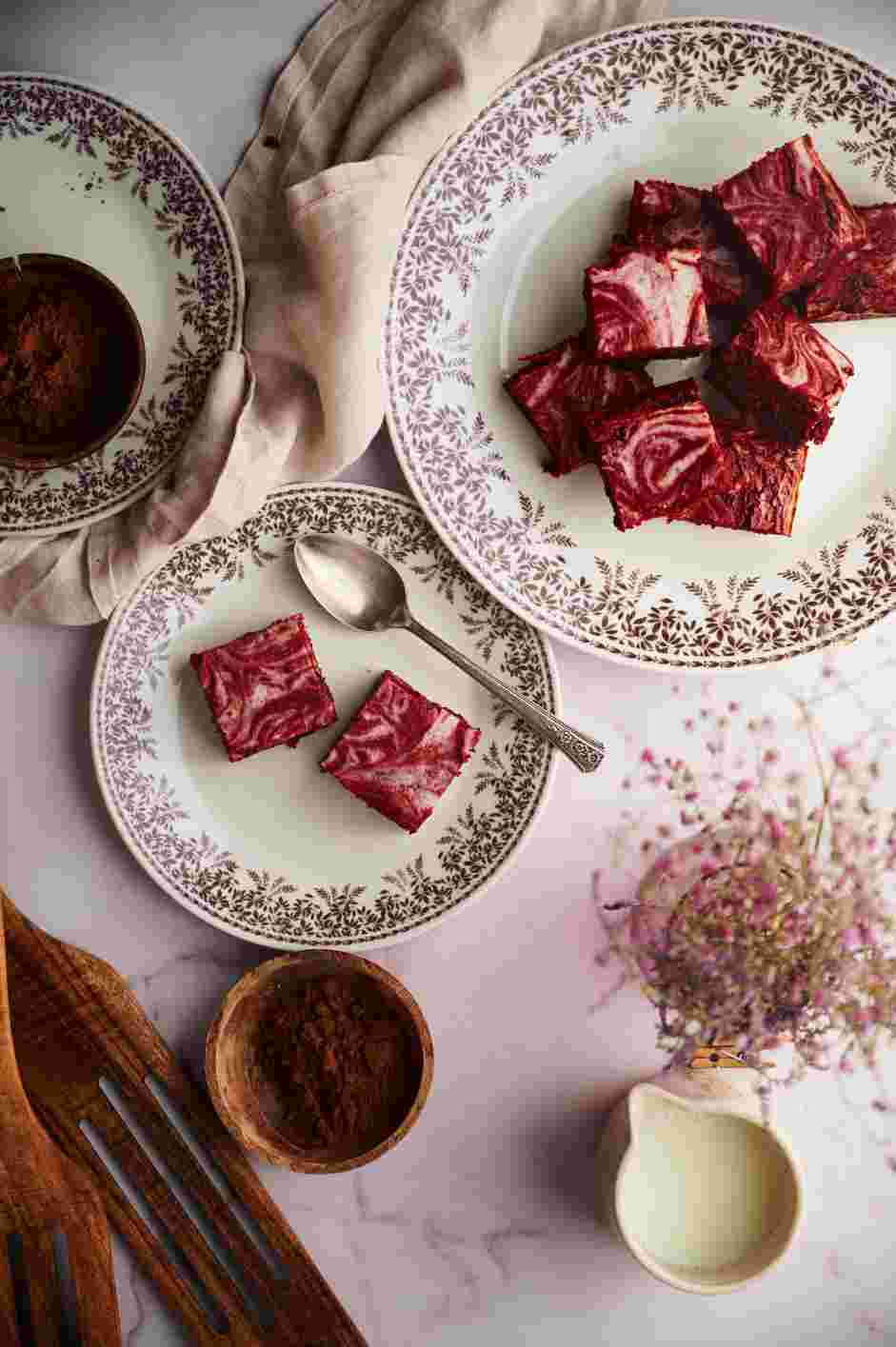 Red Velvet Brownies Recipe: Let the brownies cool completely on a wire rack before slicing and serving.