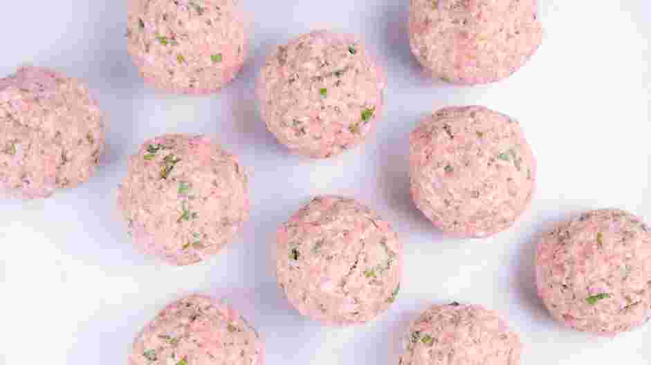 Lamb Meatballs Recipe: Form the mixture into 1&frac12; inch meatballs.