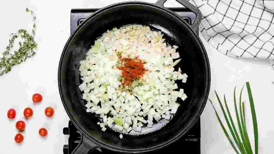 Shakshouka Recipe: Measure and prep all ingredients.